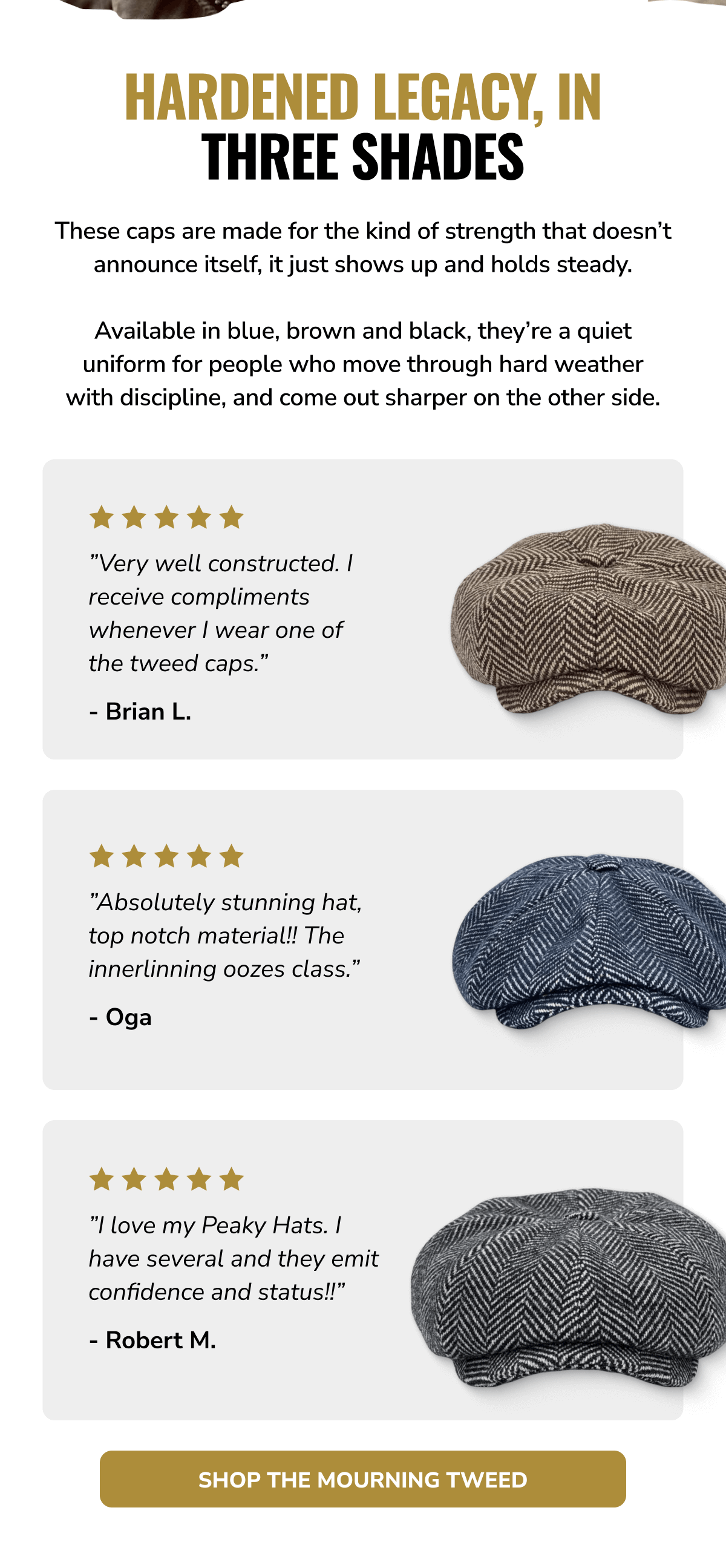 Shop The Mourning Tweed - Peaky Hat