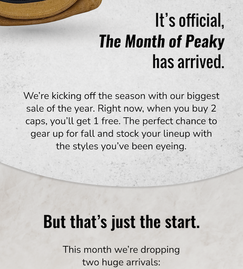 It's official. The Month of Peaky has arrived