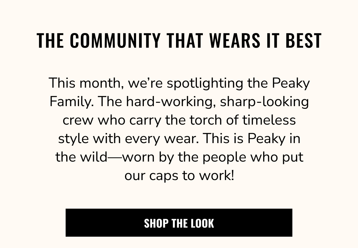 This month, we're spotlighting the Peaky Family.