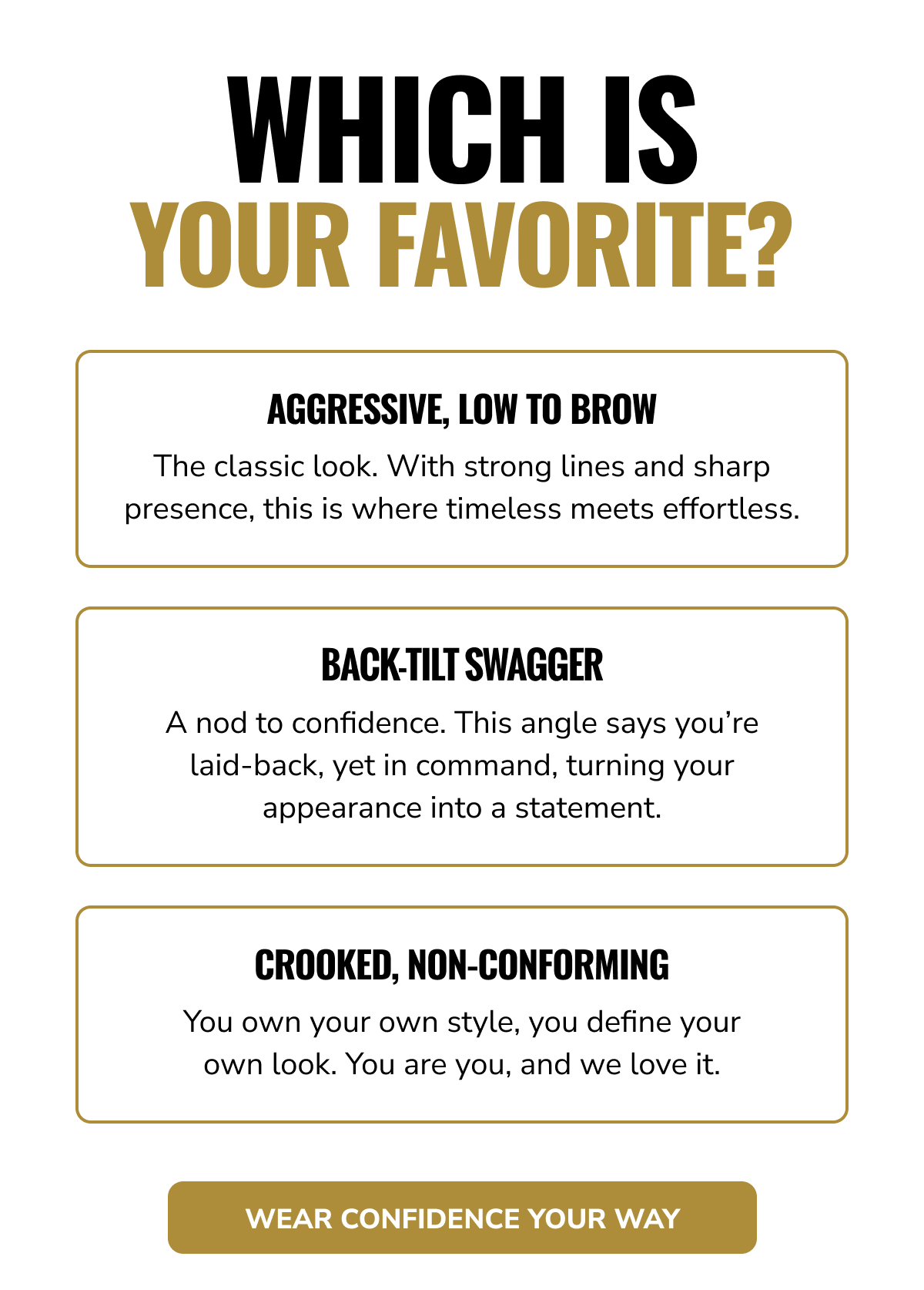 Wear Confidence Your Way - Peaky Hat