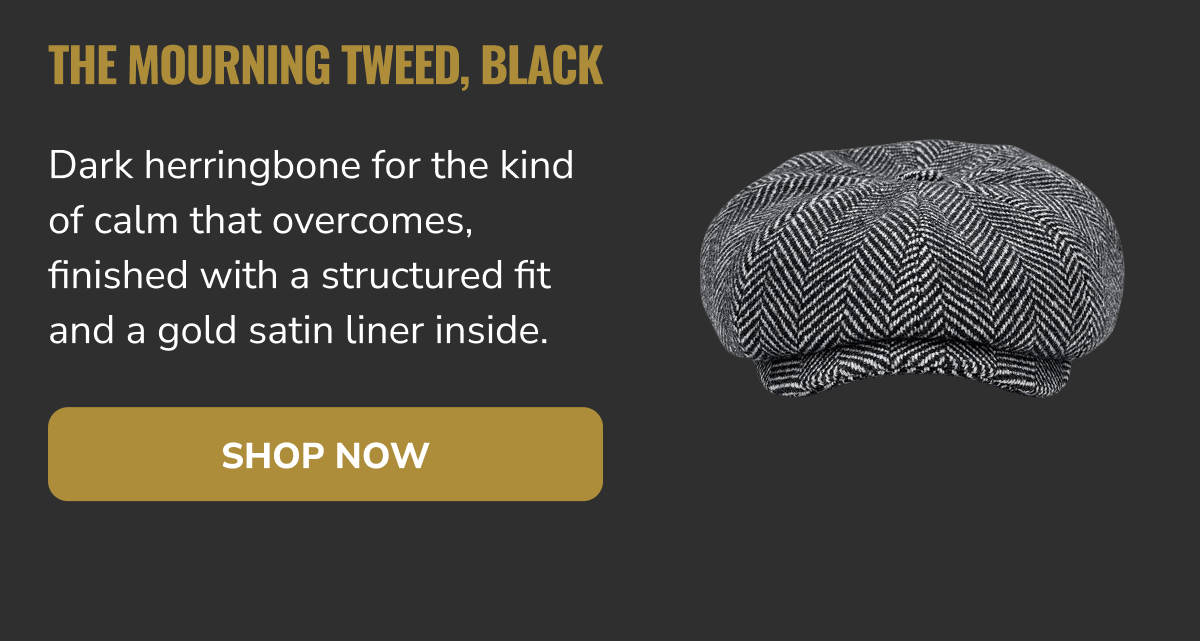 Shop Now (The Mourning Tweed, Black) - Peaky Hat