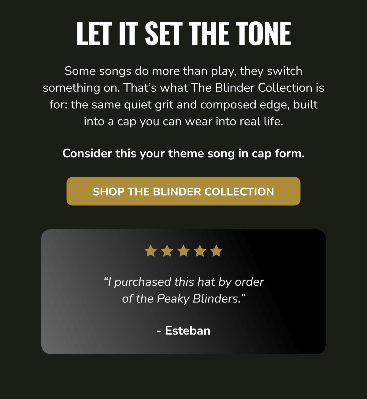 Shop The Blinder Collection - Peaky Hat