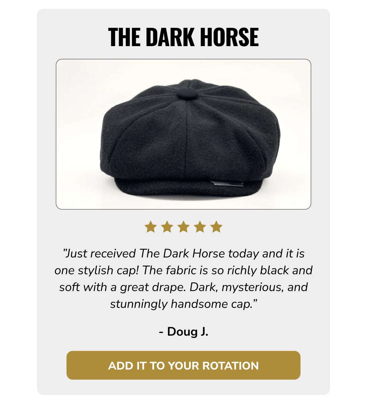 Add It To Your Rotation (The Dark Horse) - Peaky Hat
