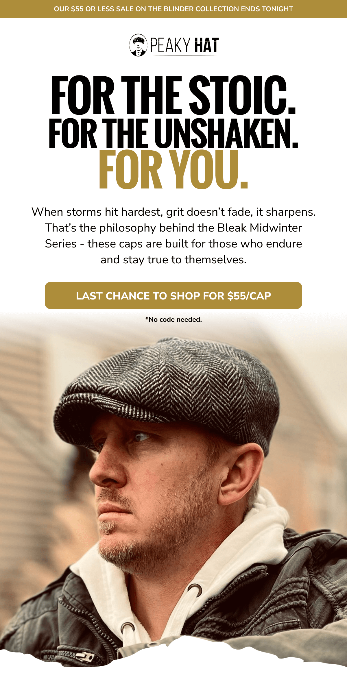 Last Chance To Shop For $55/Cap - Peaky Hat