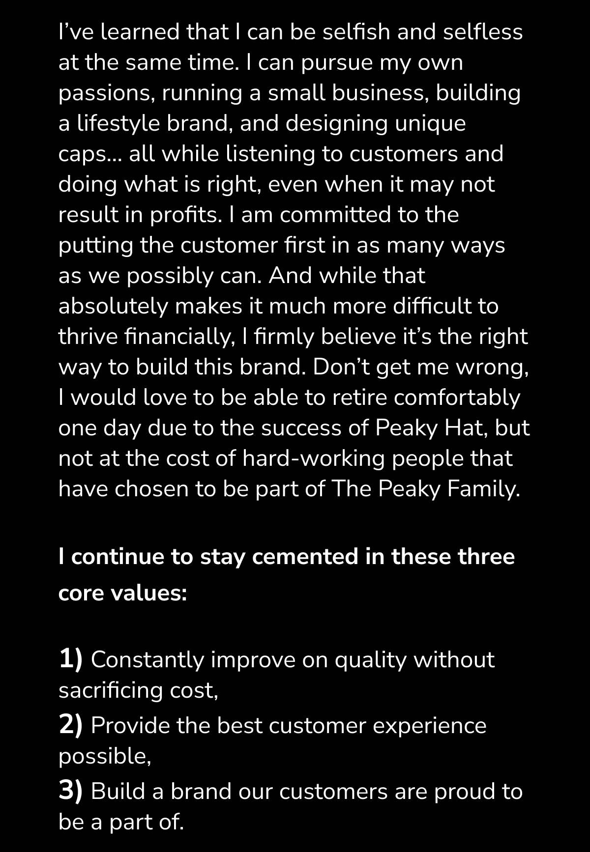 I can pursue my own passions, running a small business, building a lifestyle