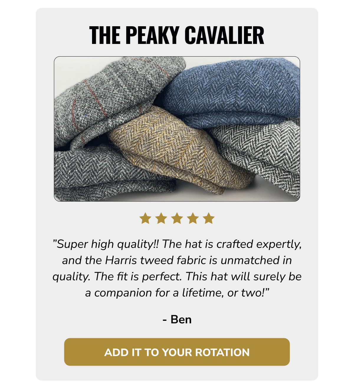 Add It To Your Rotation (The Peaky Cavalier) - Peaky Hat