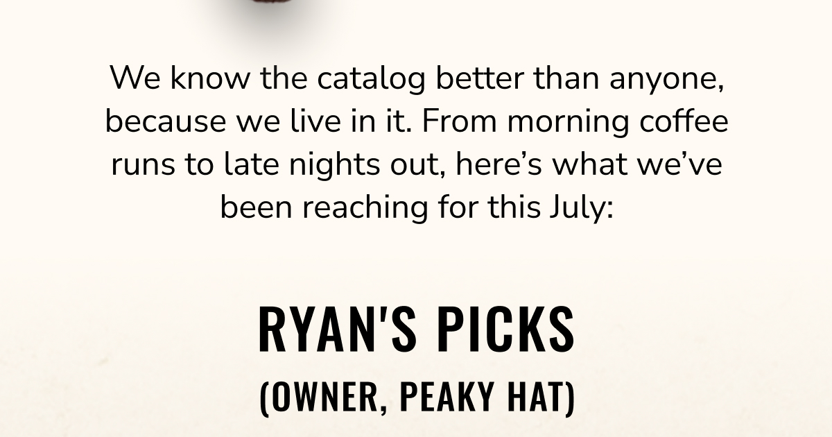 Ryan's Picks (Owner, Peaky Hat)