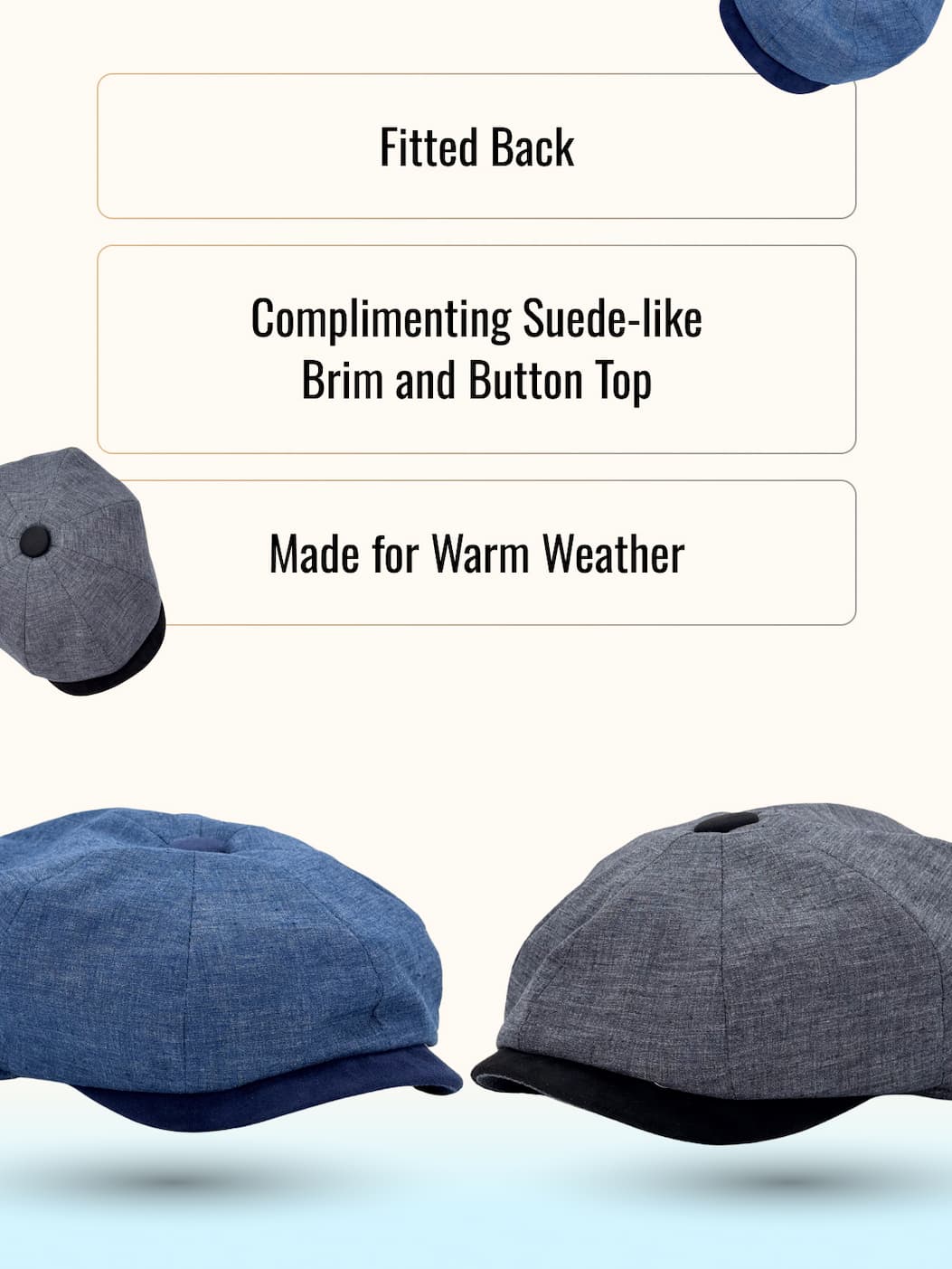 Fitted Back | Suede Like Brim | Made For Warm Weather