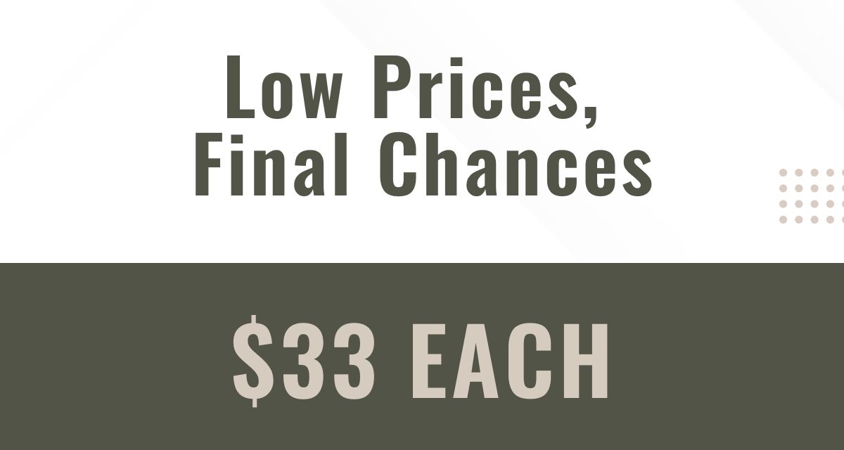 Low prices, final chances