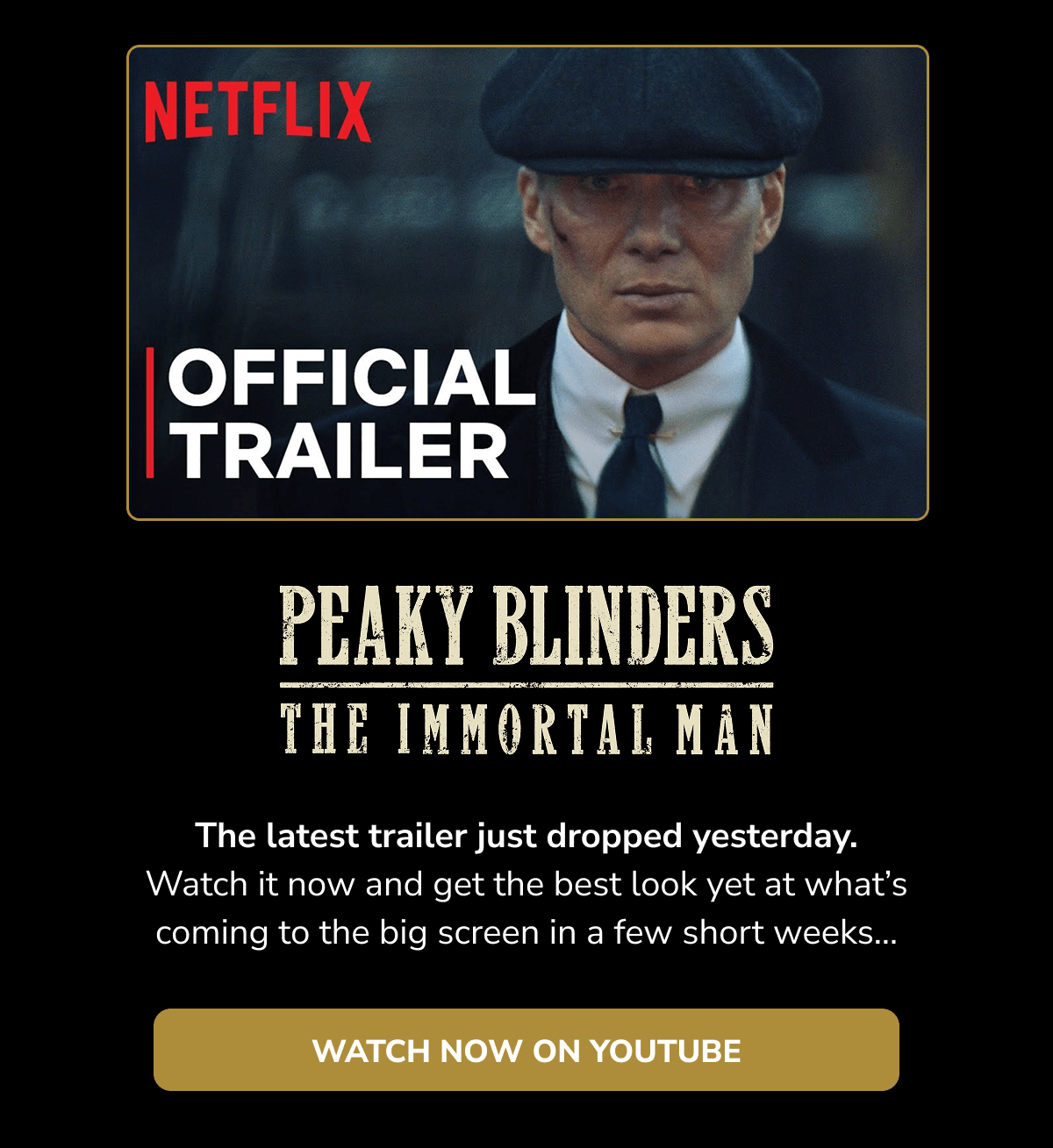 Watch Now On YouTube - Peaky Hat