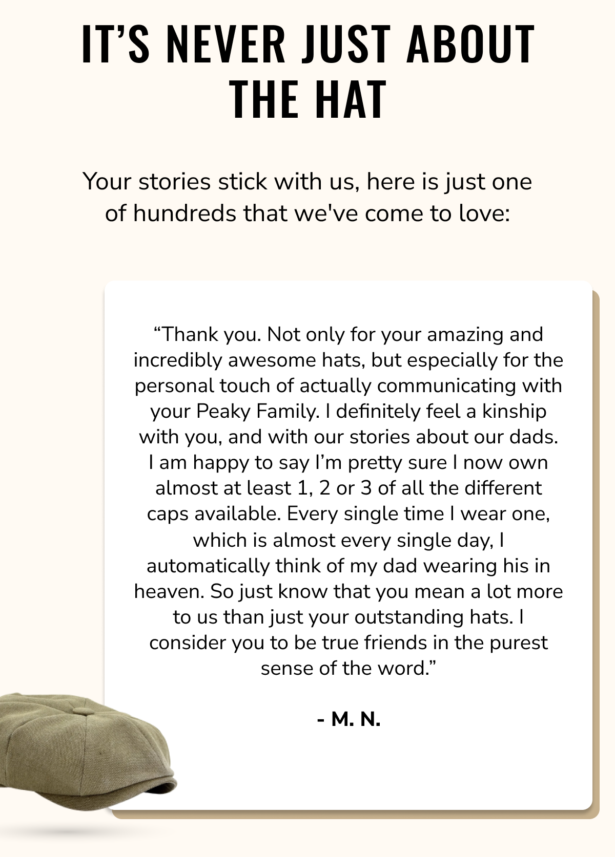 It's never just about the hat