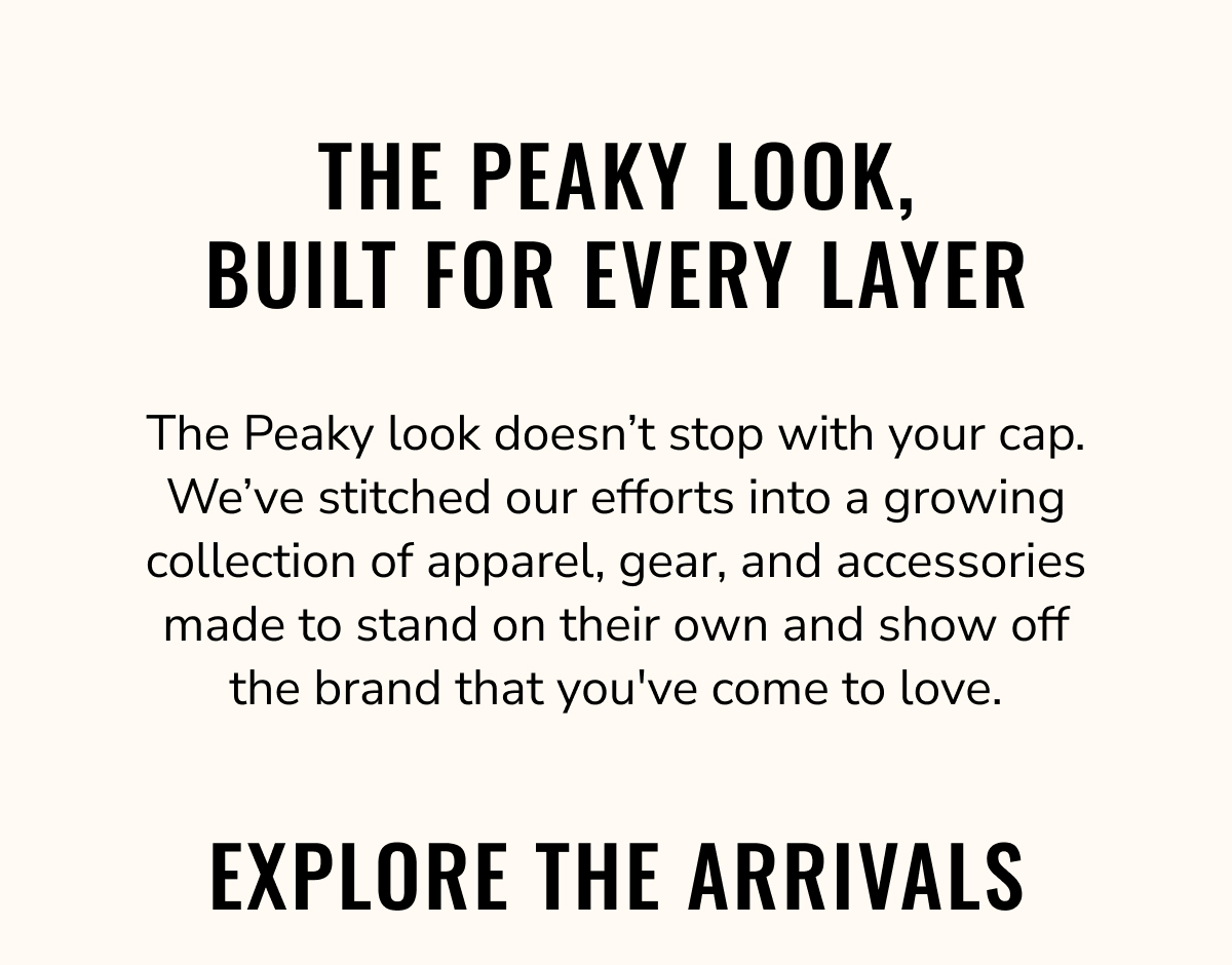 The Peaky Look, Built For Every Layer