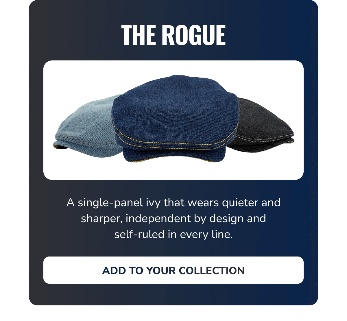 Add To Your Collection (The Rogue) - Peaky Hat
