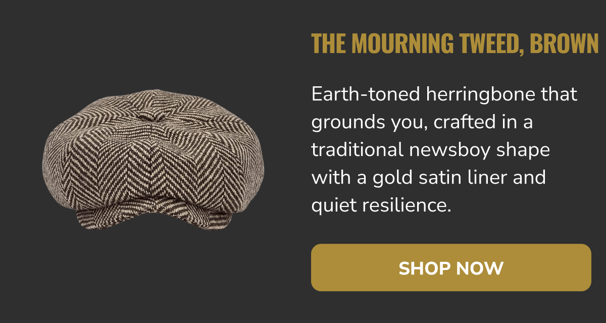 Shop Now (The Mourning Tweed, Brown) - Peaky Hat