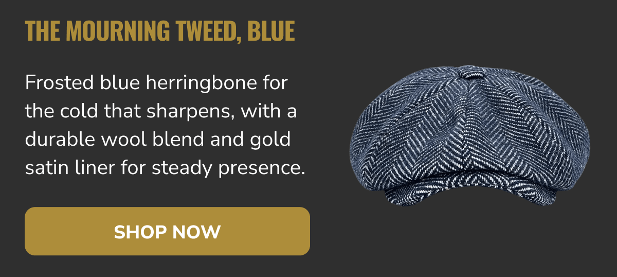 Shop Now (The Mourning Tweed, Blue) - Peaky Hat