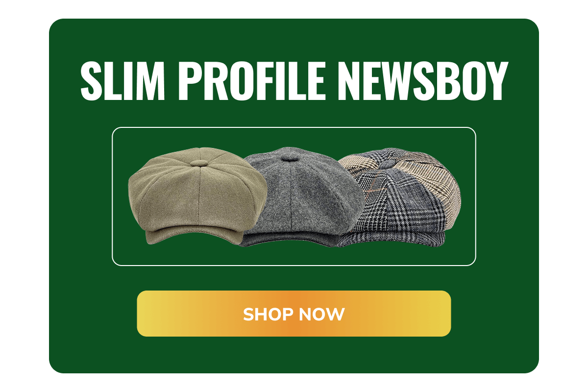 Shop Now (Slim Profile Newsboy) - Peaky Hat