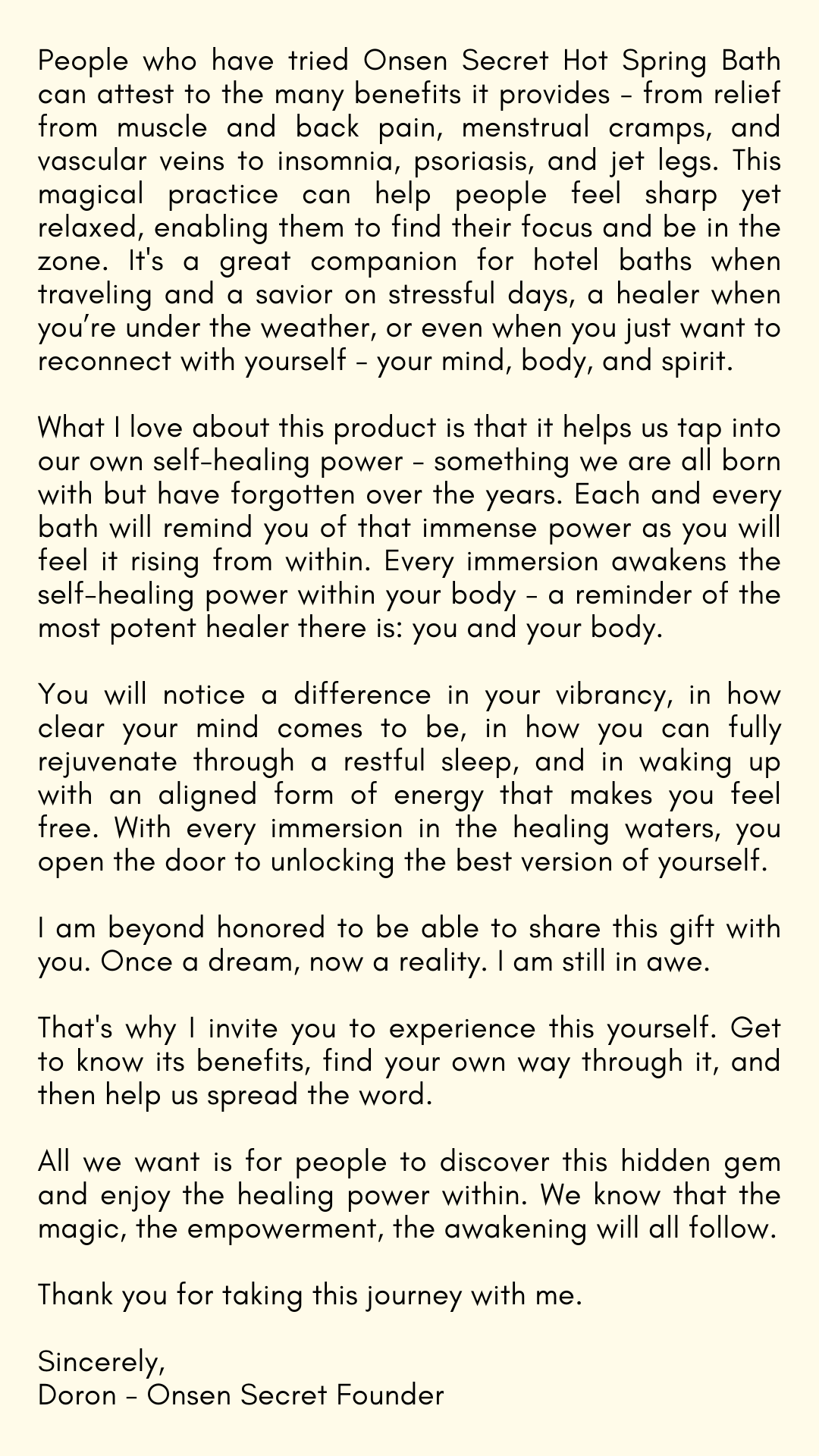 Sharing this gift with YOU 👏 Onsen