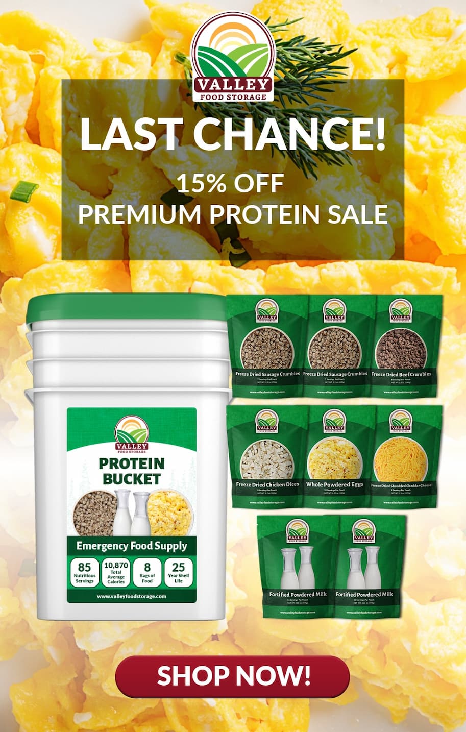 Premium Protein From Valley Food Storage