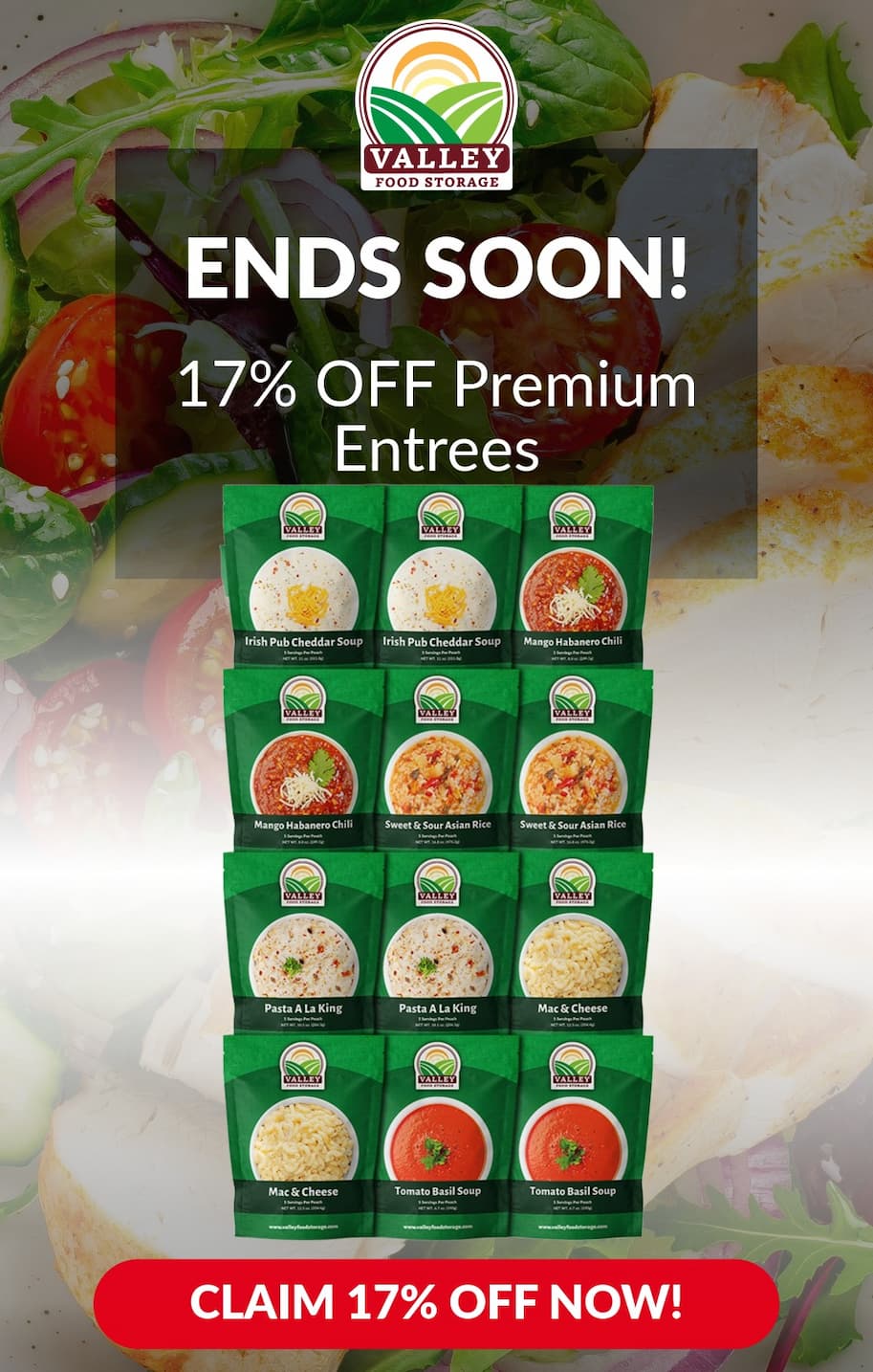 Premium Entrees from Valley Food Storage