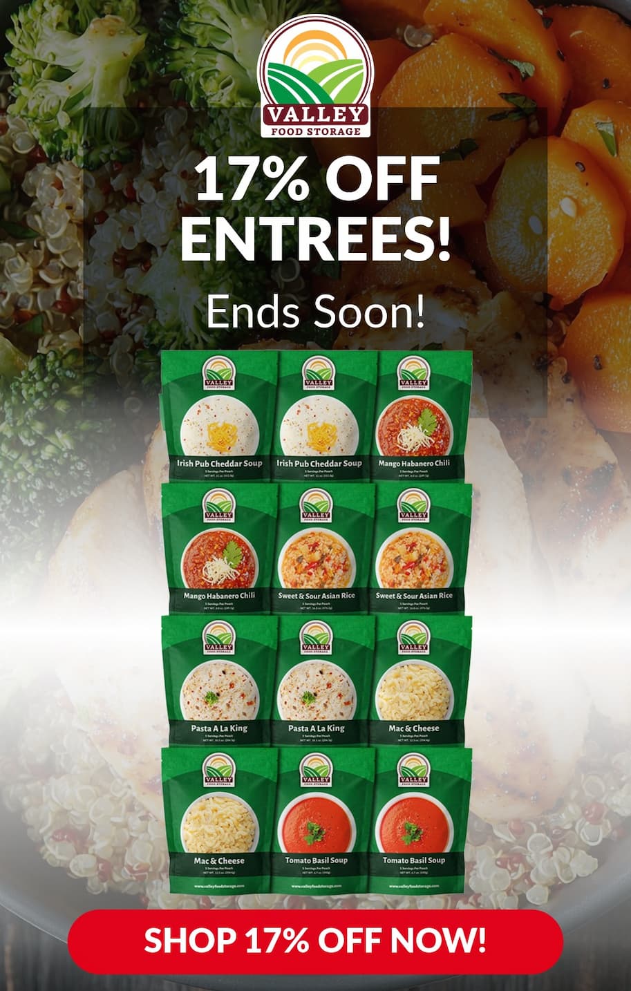 Entrees from Valley Food Storage