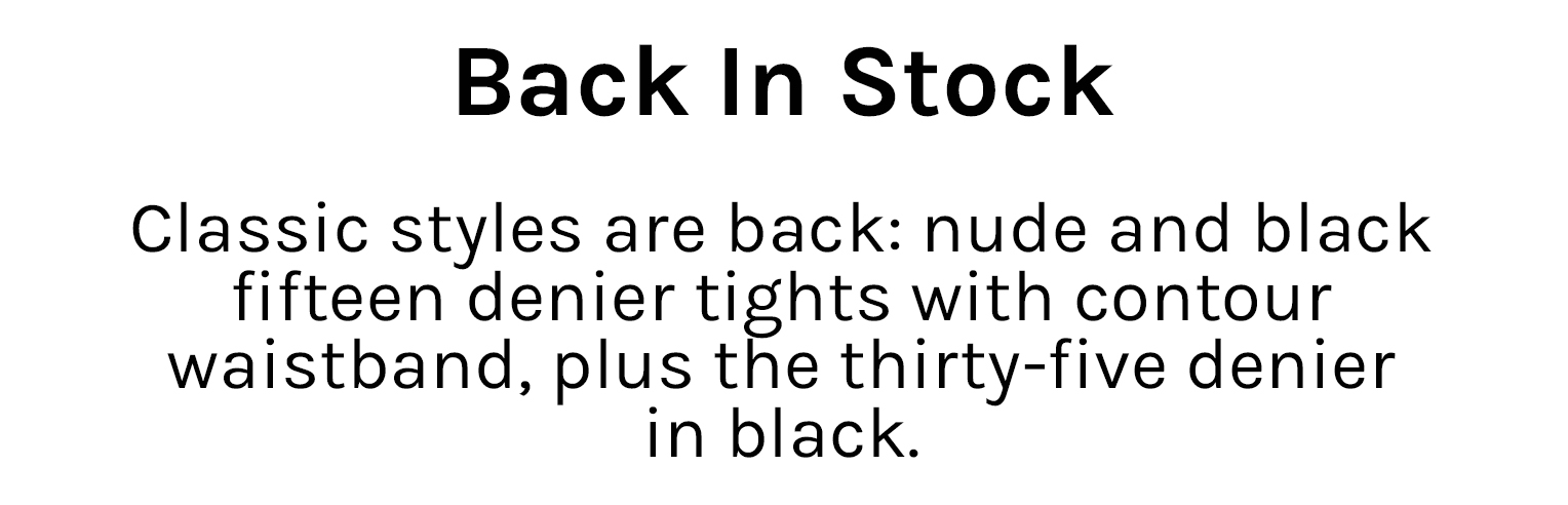 back in stock