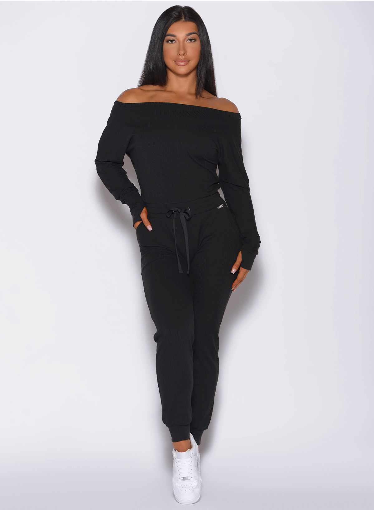 NEW RIB JUMPSUIT now in BLACK! Bombshell Sportswear
