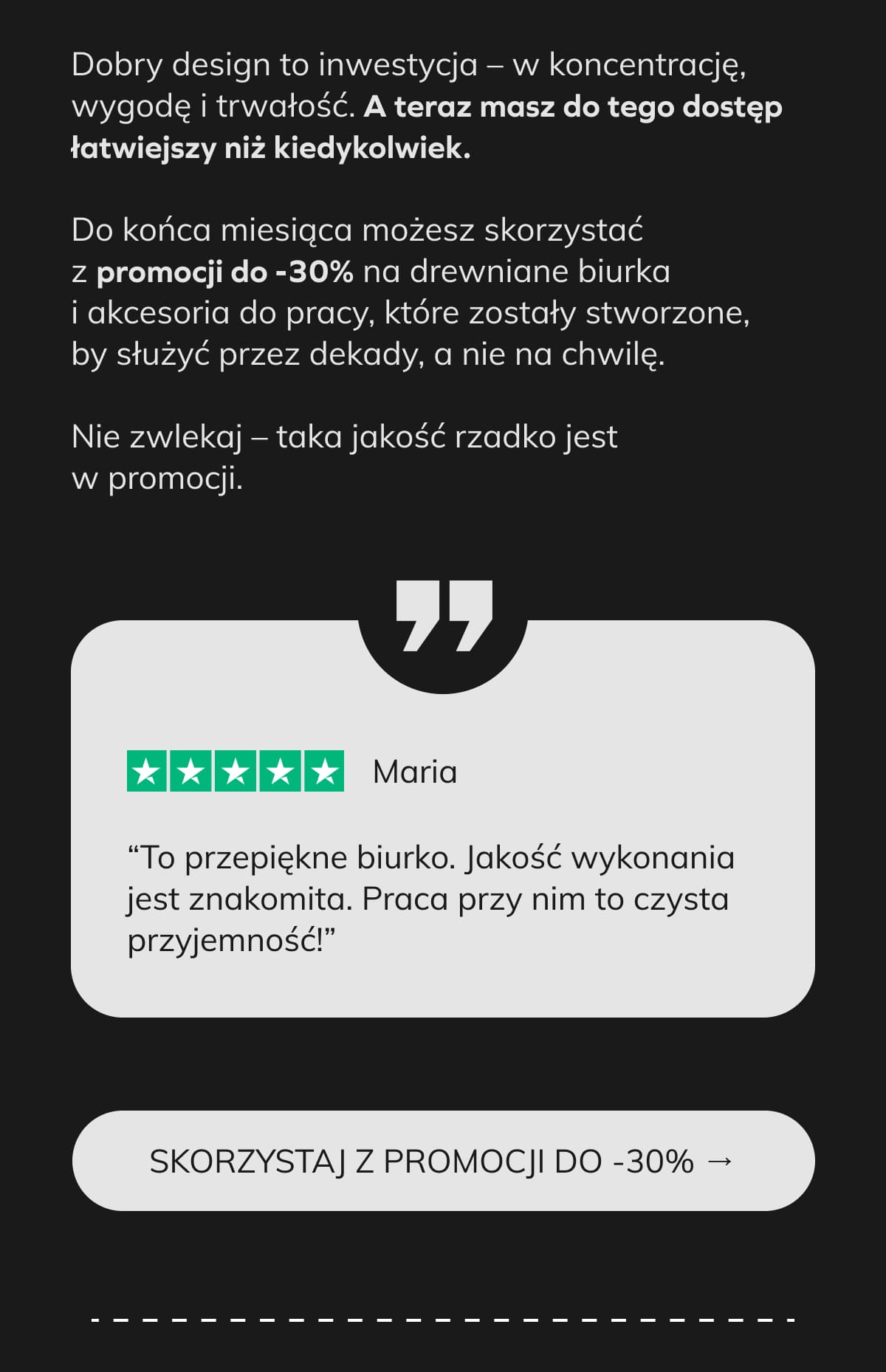 SKORZYSTAJ Z PROMOCJI DO -30% →