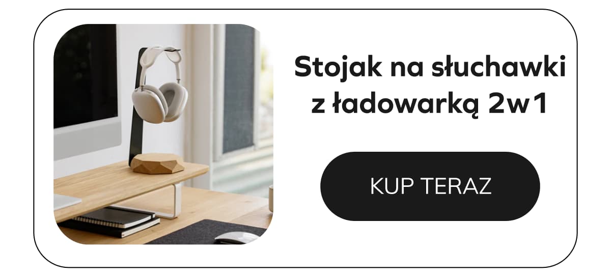 Stojak na słuchawki z ładowarką 2w1