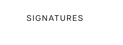 Signatures
