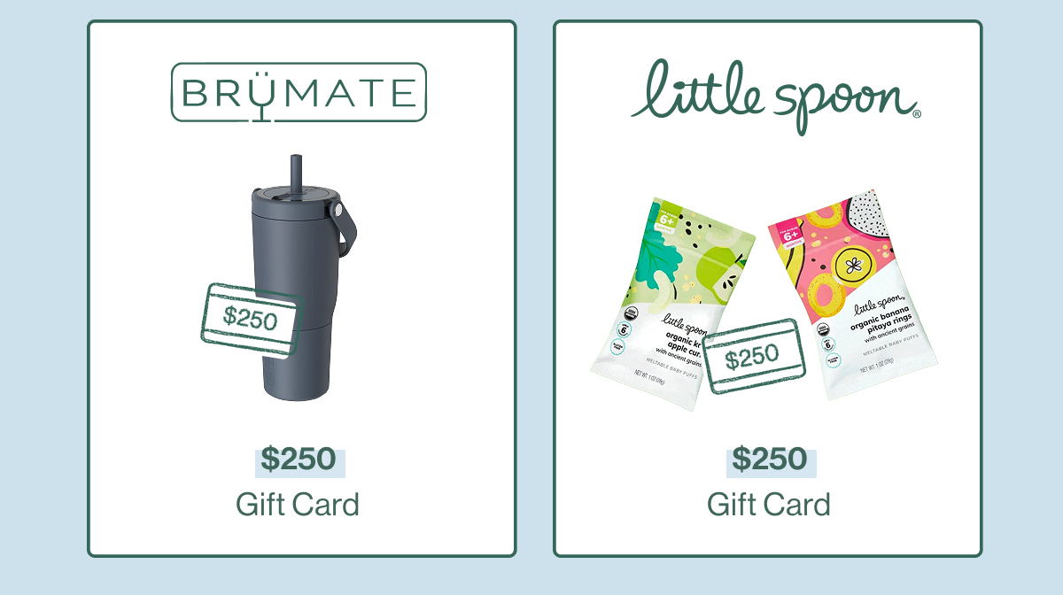 BrüMate $250 Gift Card & Little Spoon $250 Gift Card