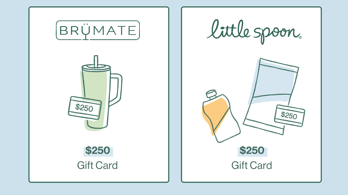 BrüMate $250 Gift Card & Little Spoon $250 Gift Card