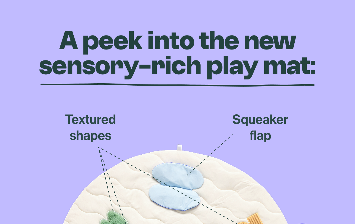 A peek into the new sensory - rich play mat 