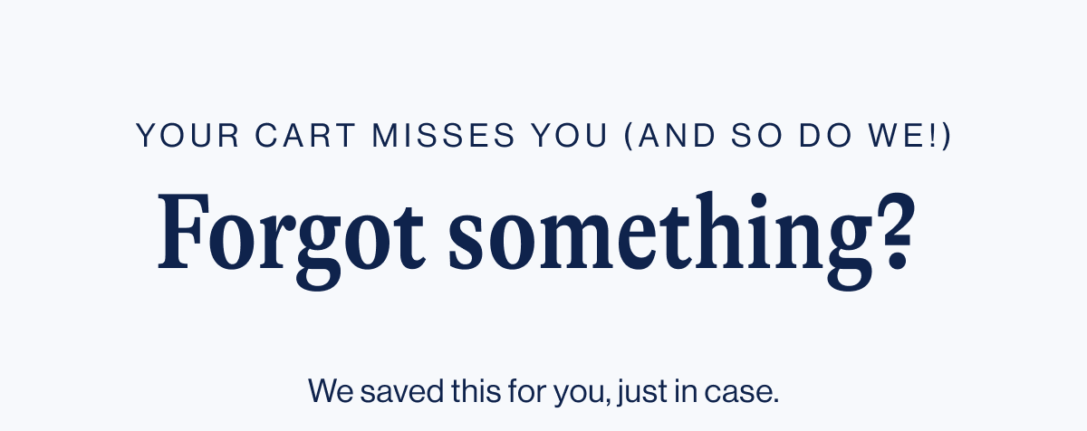 Forget something?