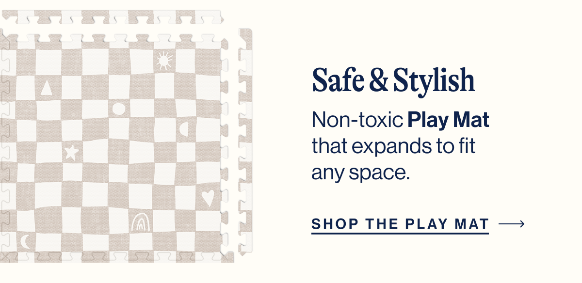 Safe & Stylish. Non-toxic Play Mat that expands to fit any space.