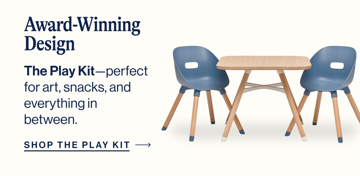 Award-Winning Design.  The Play Kit—perfect for art, snacks, and everything in between.