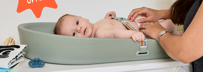 Diaper changes, done better. Meet the wipeable changing pad.