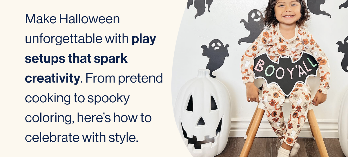 Make Halloween unforgettable with play setups that spark creativity. From pretend cooking to spooky coloring, here's how to celebrate with style.