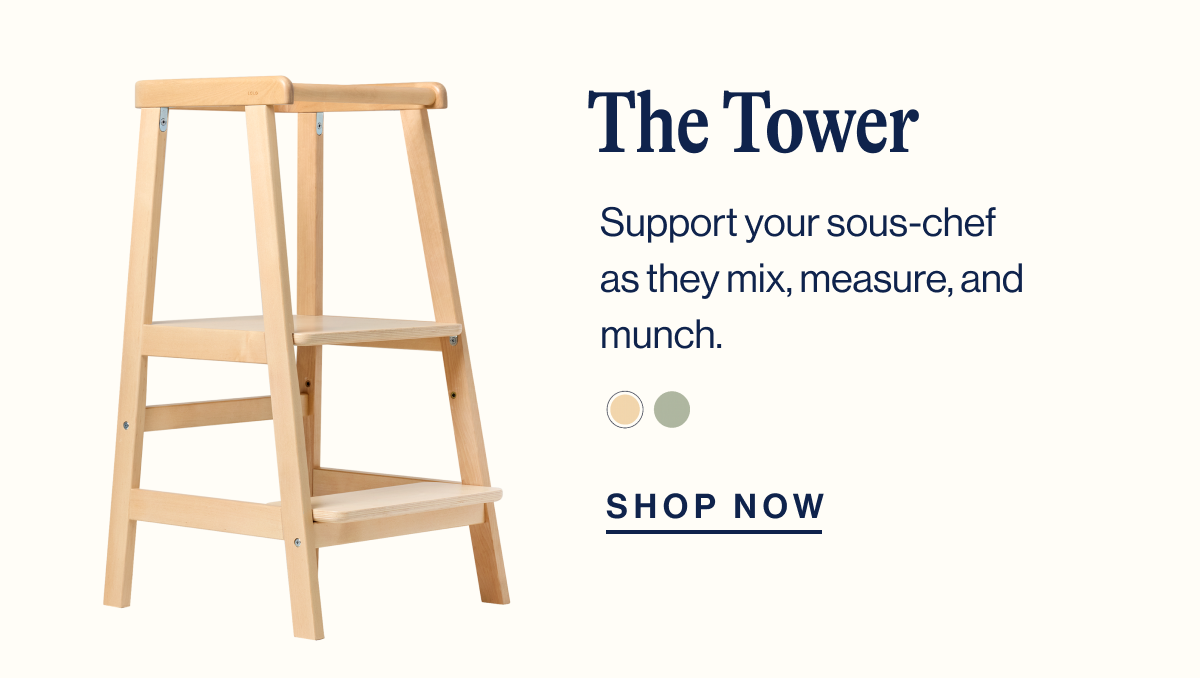 The Tower. Support your sous-chef as they mix, measure, and munch.