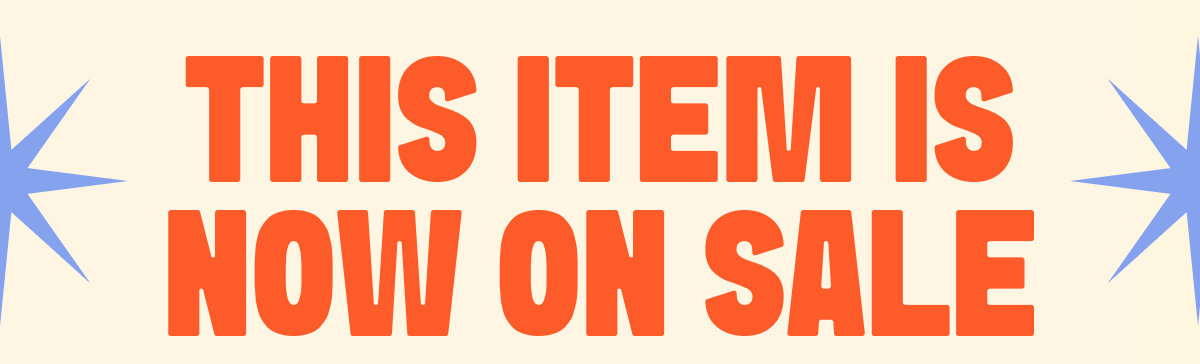 This item is now on sale. 