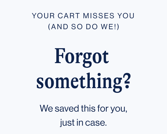Forgot something? 