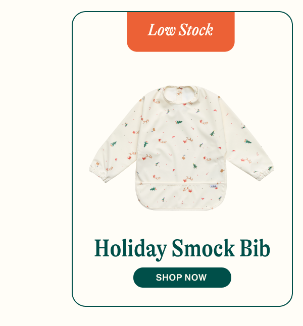 Low Stock: Holiday Smock Bib