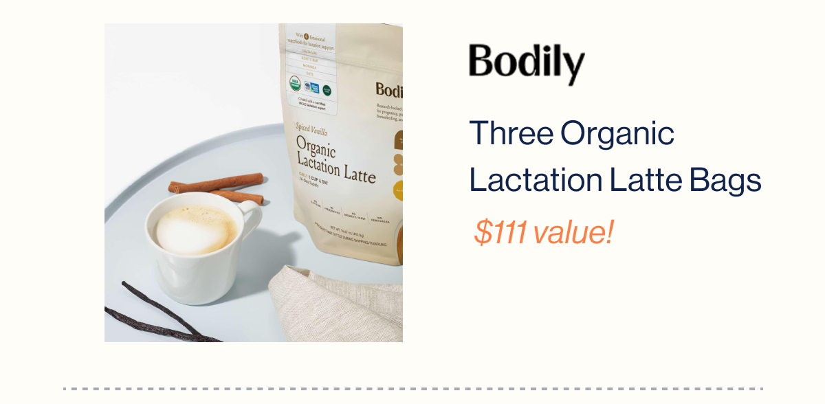 Bodily. Three Organic Lactation Latte Bags $111 value!