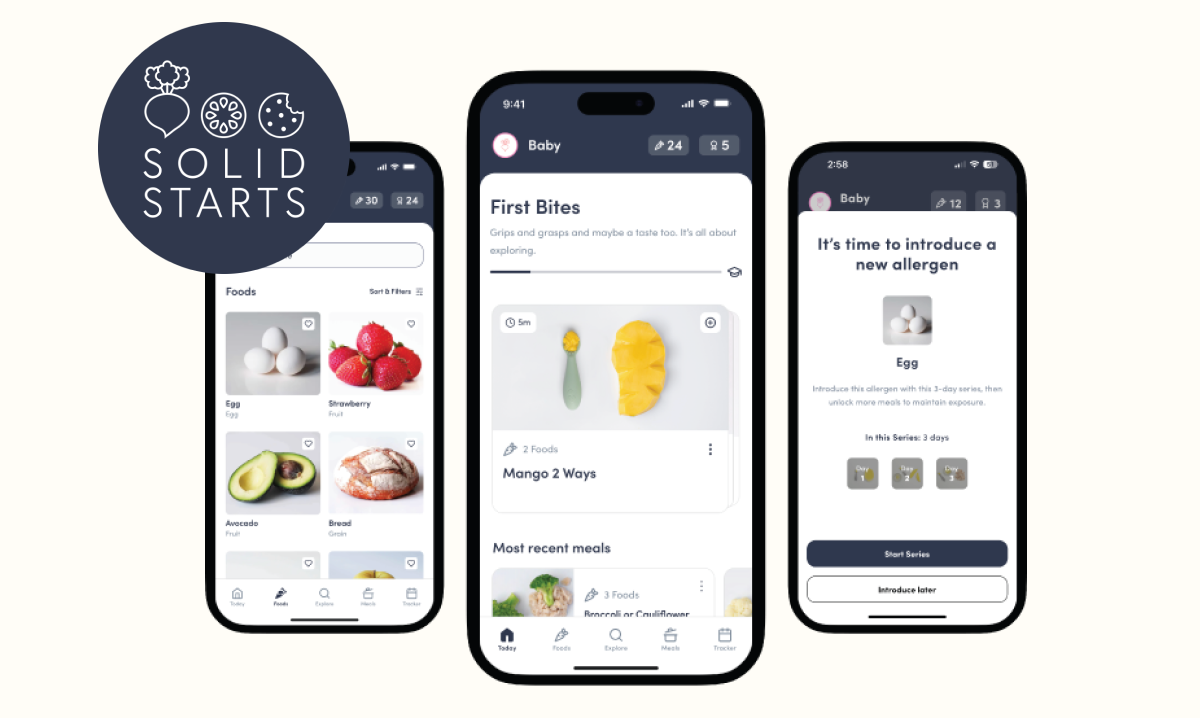 Baby's First Bites with Solid Starts.