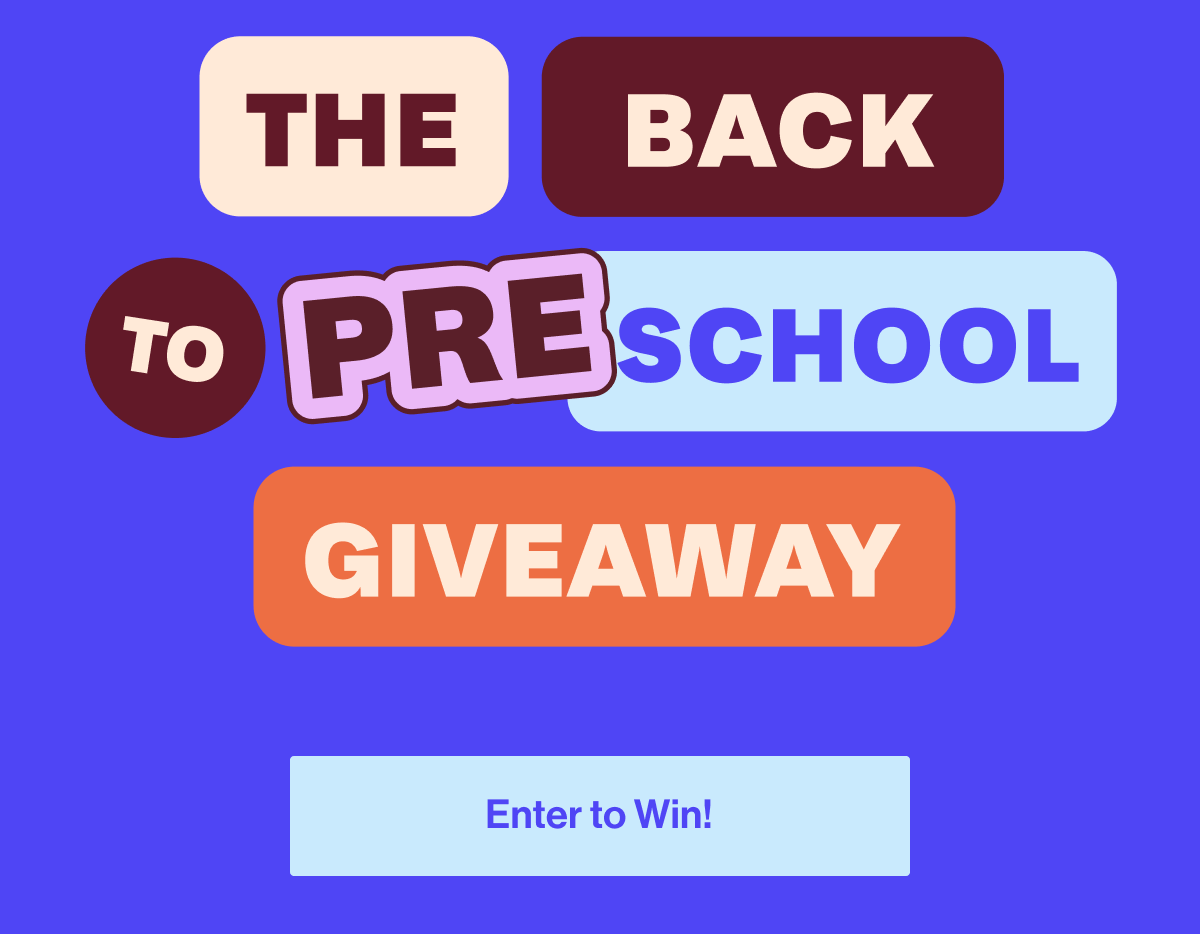 The Back To Preschool Giveaway. Enter to win!