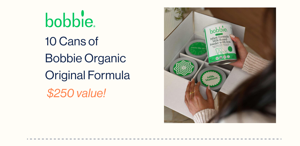 bobbie. 10 Cans of Bobbie Organic Original Formula $250 value!