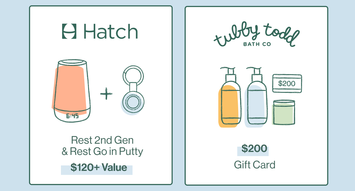 Hatch Rest+ 2nd Gen & Rest Go in Putty  ($130 value) & Tubby Todd $200 Gift Card