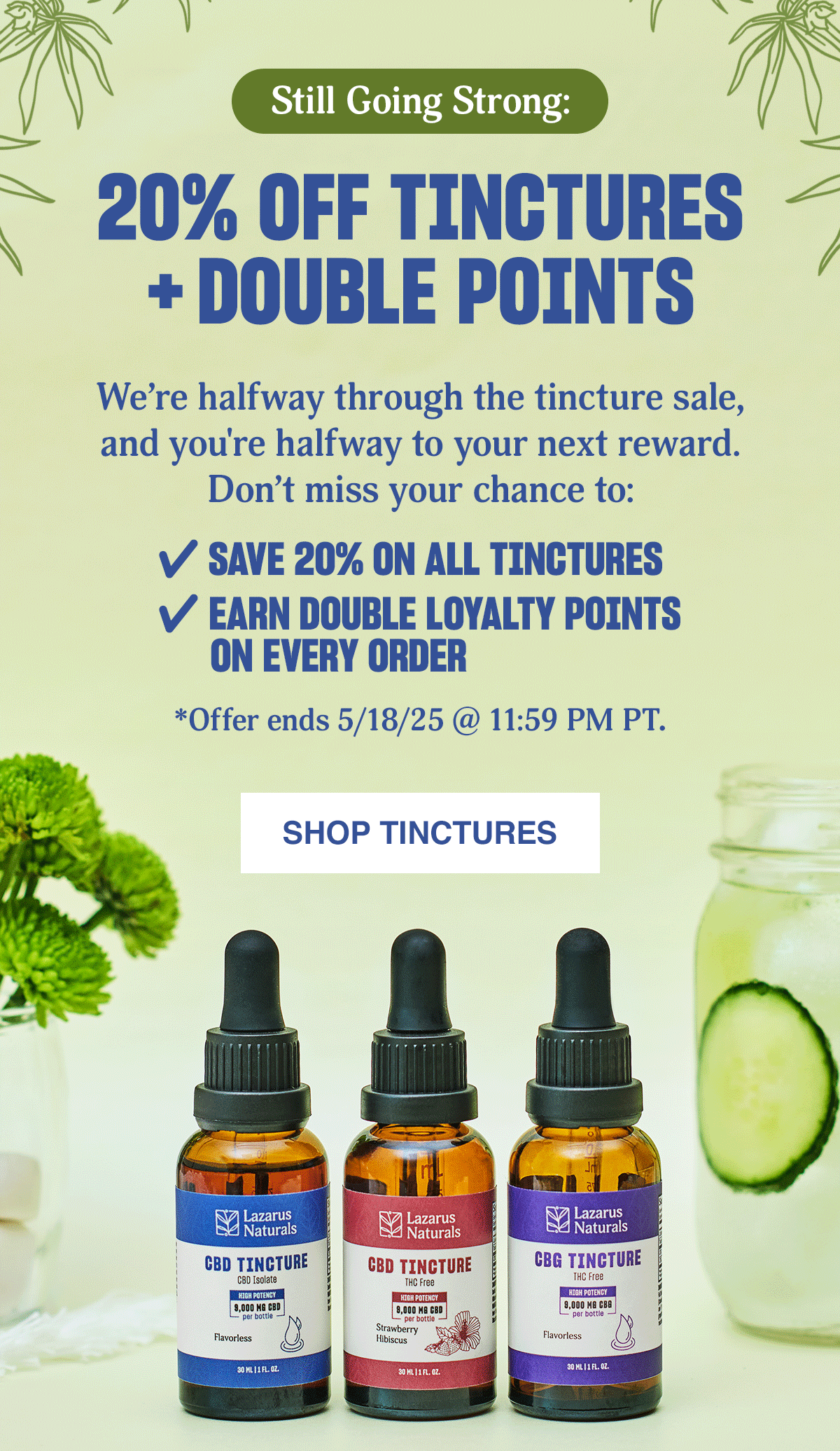 20% OFF TINCTURES - SHOP NOW