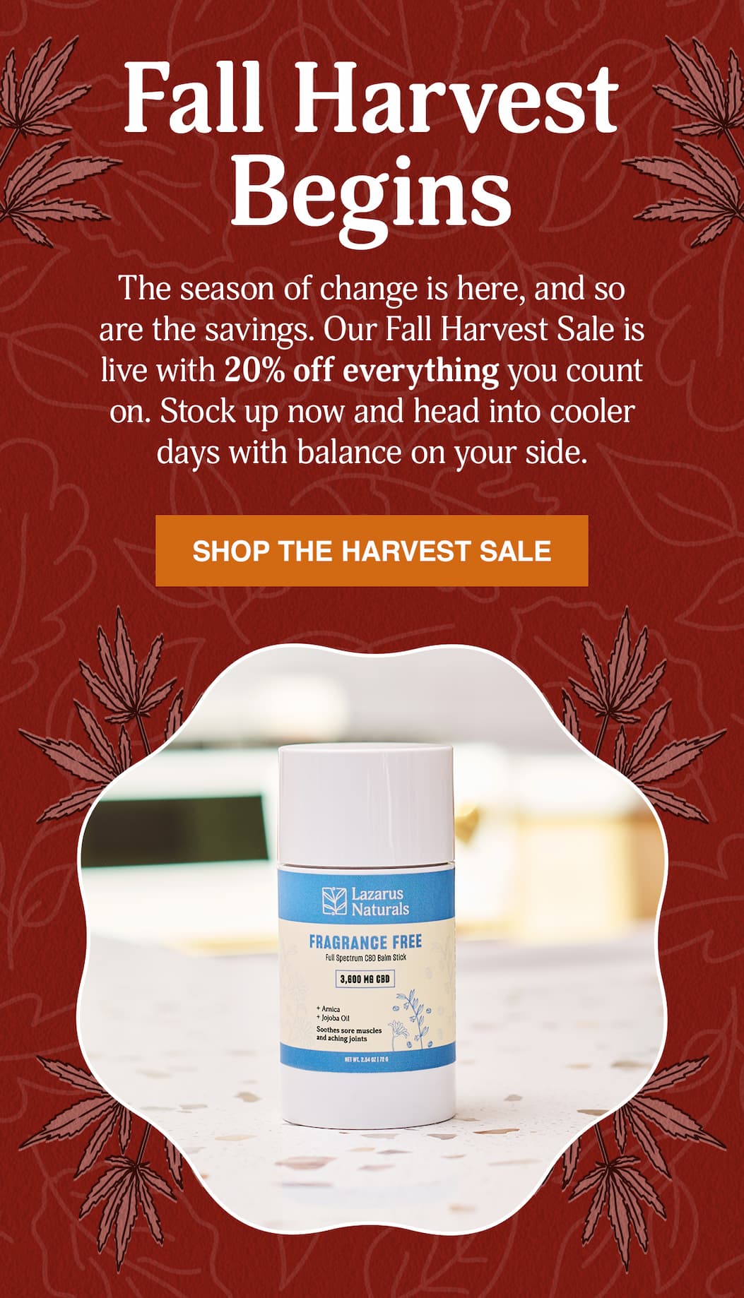 Harvest Sale 20% Off Sitewide