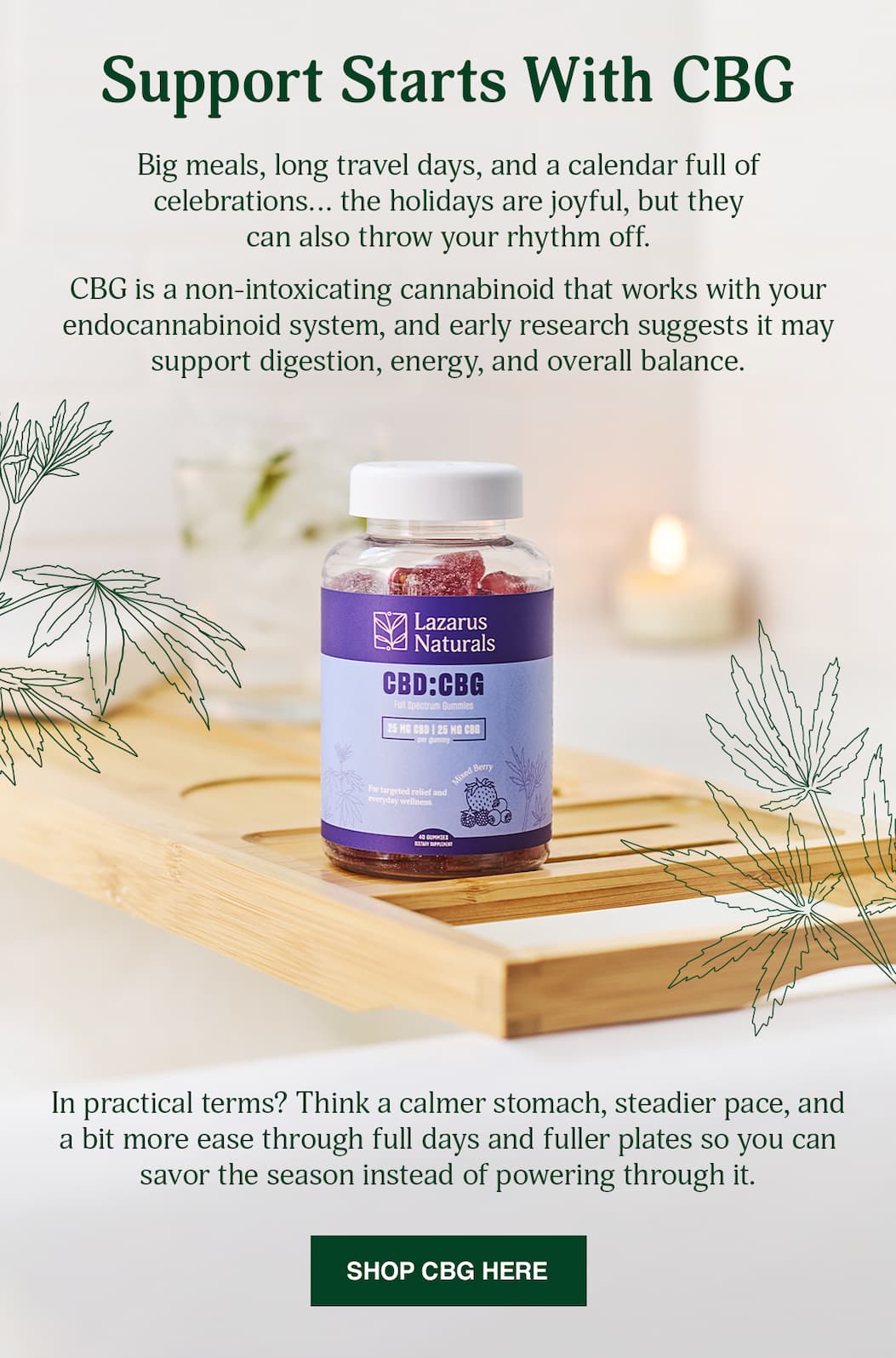 Support Starts With CBG - Shop Here