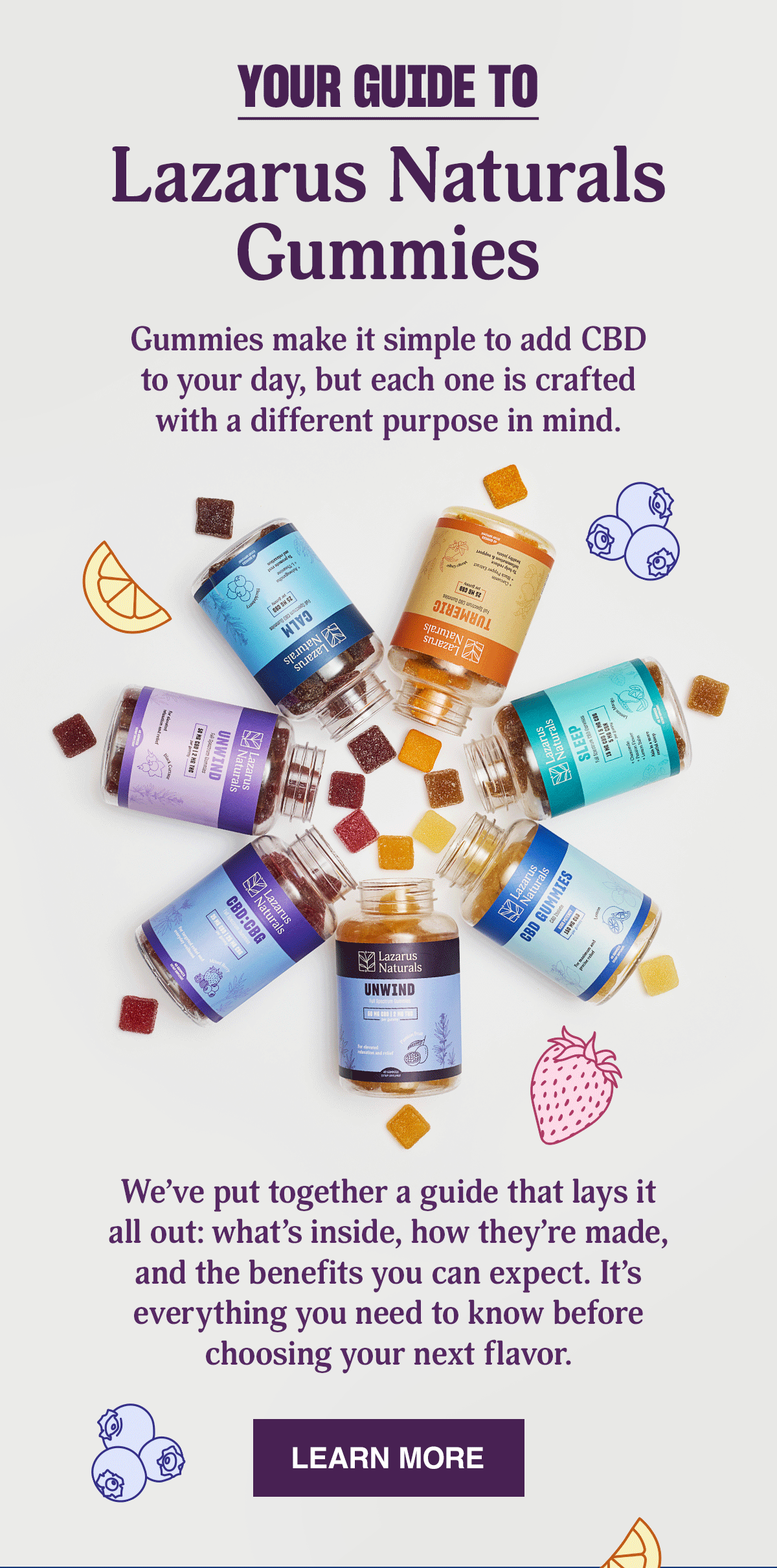 YOUR GUIDE TO LAZARUS NATURALS GUMMIES - LEARN MORE